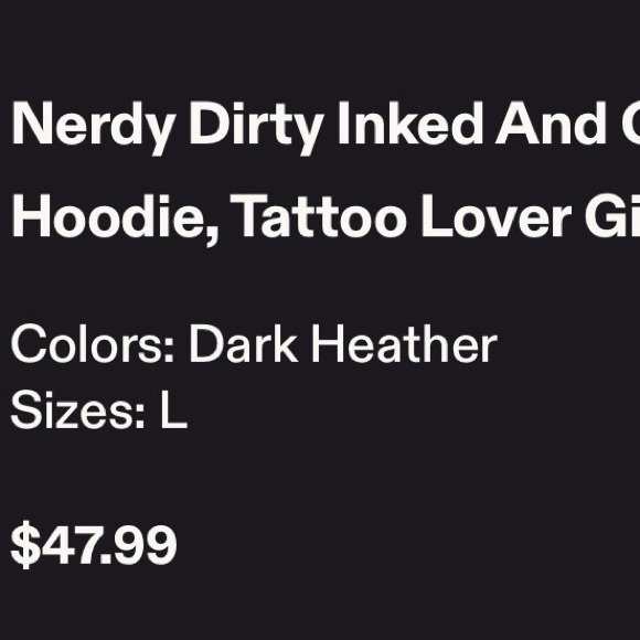 Gildan 18500 Gray Hoodie with Skull and Floral Design - Picture 3 of 3